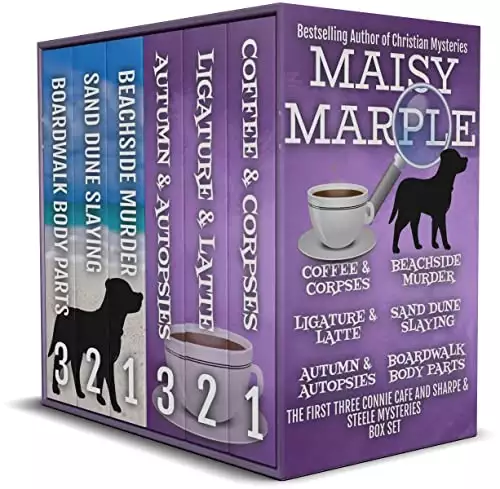 Six Book Cozy Mystery Box Set: The First Three Connie Cafe Mysteries AND The First Three Sharpe & Steele Mysteries